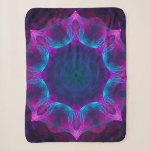 Cobertor Sherpa Gradação de Kaleidoscope Azul e Rosa