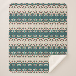 Cobertor Sherpa Grade Teal e Marrom da Terra 