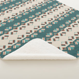 Cobertor Sherpa Grade Teal e Marrom da Terra