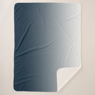 Cobertor Sherpa Gradiente azul