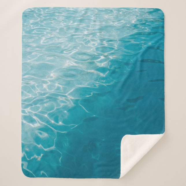 Cobertor Sherpa Gradiente azul (Frente)