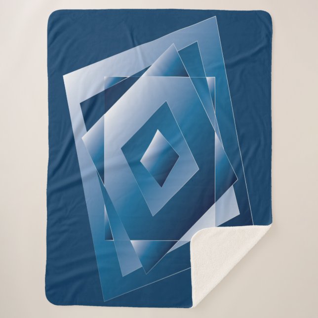 Cobertor Sherpa gradiente azul 1 (Frente)