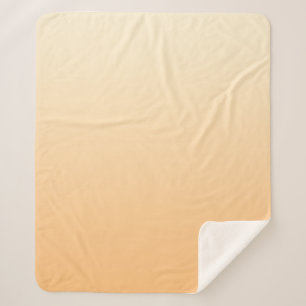Cobertor Sherpa Gradiente de Cor Amarelo e Pêssego