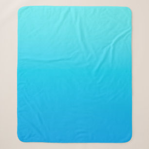 Cobertor Sherpa Gradiente de cor azul