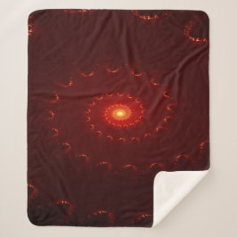 Cobertor Sherpa Gradiente de espiral vermelho fiery
