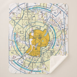 Cobertor Sherpa Gráfico de Aviação