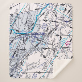 Cobertor Sherpa Gráfico de Aviação