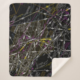 Cobertor Sherpa Gráfico de Aviação