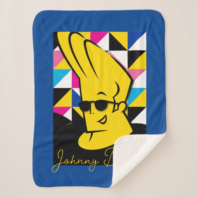 Cobertor Sherpa Gráfico de Pop de Arte Johnny Bravo (Frente)