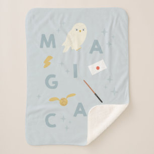 Cobertor Sherpa Gráfico de Tipografia "Mágica" de Hedwigh