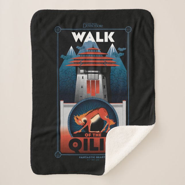 Cobertor Sherpa Gráfico Walk of Qilin Mountain (Frente)