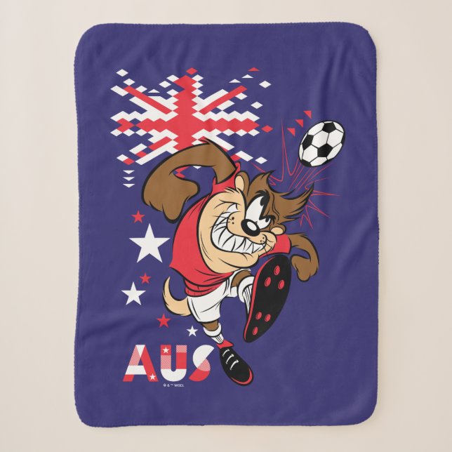 Cobertor Sherpa Gráficos do TAZ™ Time Austrália Futebol (Frente)