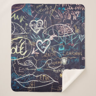 Cobertor Sherpa Grafite de quadro negro