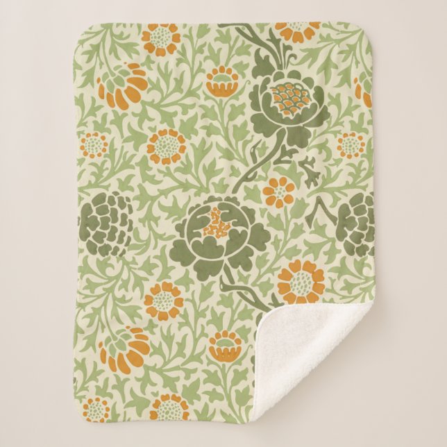 Cobertor Sherpa Grafton Pattern (por William Morris) (Frente)