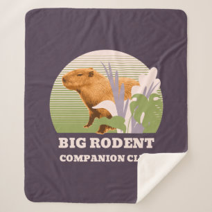 Cobertor Sherpa Grande Clube de Companheiros de Roedores Capivara