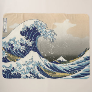 Cobertor Sherpa Grande Onda de Kanagawa Hokusai