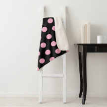 Grandes Bolinhas rosa em preto