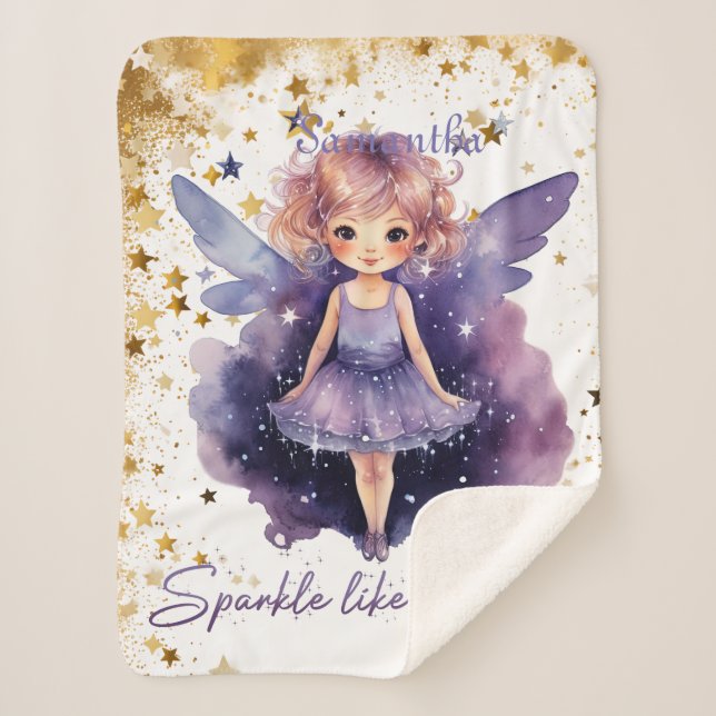 Cobertor Sherpa Grelha Como Uma FAIRY (Frente)