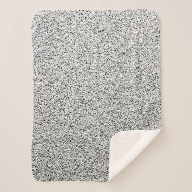 Cobertor Sherpa Grelhas de luz das cinzas de prata (Frente)