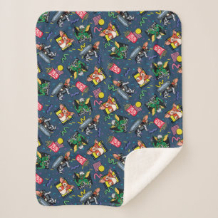 Cobertor Sherpa Gremlins™ Padrão Retrowave dos Anos 80
