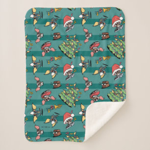 Cobertor Sherpa Gremlins Padrões de Natal para BD