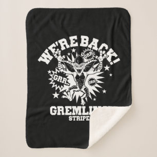 Cobertor Sherpa Gremlins Stripe Estamos de volta