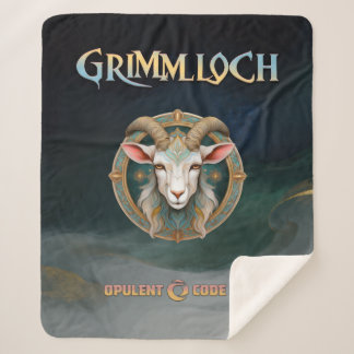 Cobertor Sherpa Grimmloch Goat Emblem Fantasy RPG Single-Sided