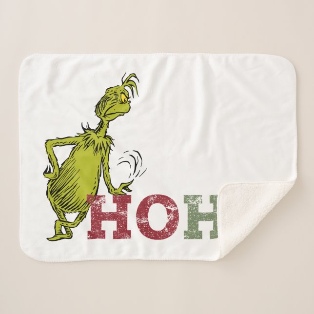Cobertor Sherpa Grinch | He He He (Frente (Horizontal))