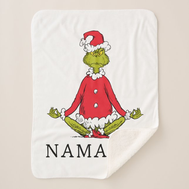 Cobertor Sherpa Grinch | Namaste Papai Noel (Frente)