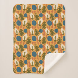 Cobertor Sherpa Groovy Floral Retro 
