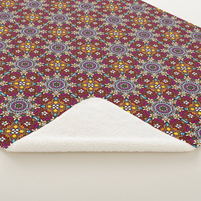 Cobertor Sherpa Groovy Heavenly Flower Power (3/4)