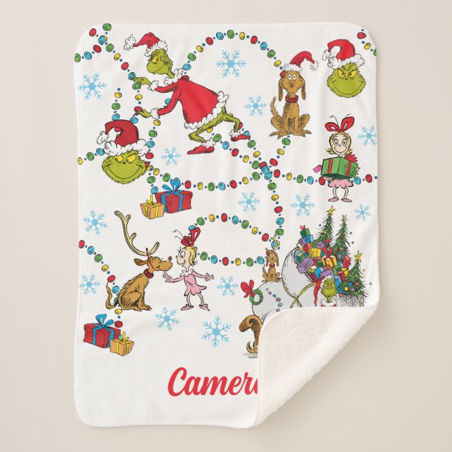 Cobertor Sherpa Grpolegadas clássico | Grpolegadas e Max com Sleig (Frente)