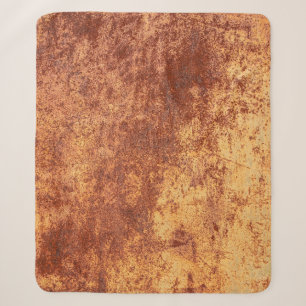 Cobertor Sherpa Grunge, textura de metal enferrujado, ferrugem e m