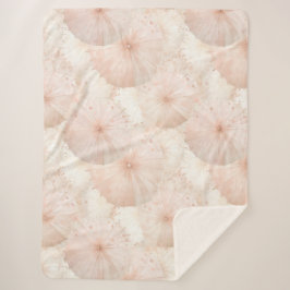 Cobertor Sherpa Guarda-chuvas Rosa Bege