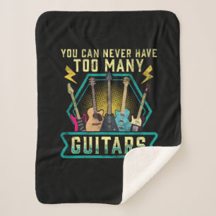 Cobertor Sherpa Guitarrista Você Nunca Pode Ter Muitas Guitarras X