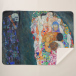 Cobertor Sherpa Gustav Klimt - Morte e Vida<br><div class="desc">Morte e vida - Gustav Klimt,  Oil on Canvas,  1910-1915</div>