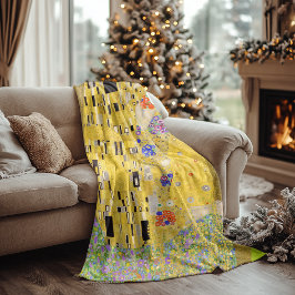 Cobertor Sherpa Gustav Klimt Personalizado A Mensagem Do Amor Beij