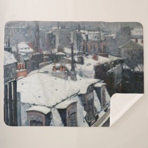 Cobertor Sherpa Gustave Caillebotte - Telhados na neve