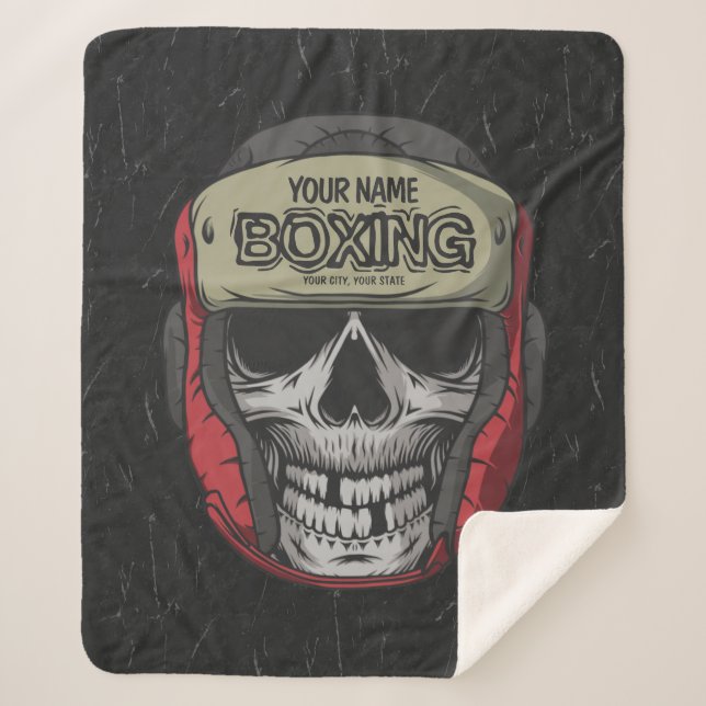 Cobertor Sherpa Gym de Boxer Boxer Personalizado (Frente)