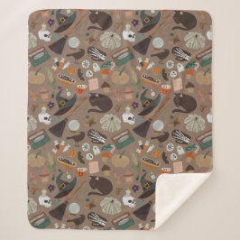 Cobertor Sherpa Halloween Cottagecore