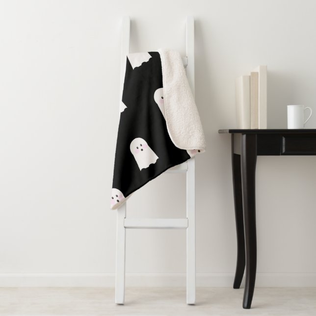 Cobertor Sherpa Halloween Cute Little Ghost Boy's (In Situ)