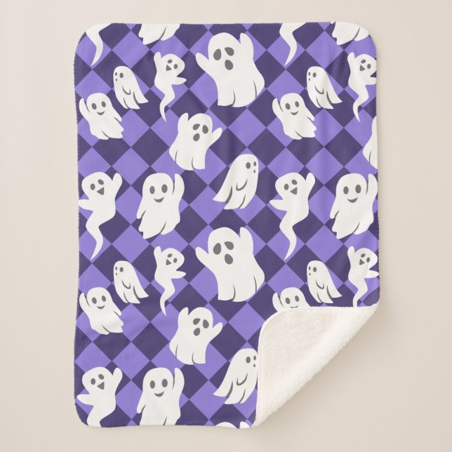 Cobertor Sherpa Halloween Ghosts (Frente)