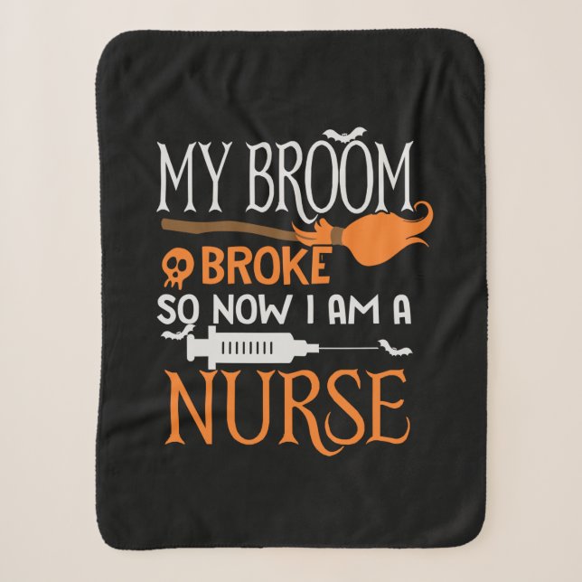 Cobertor Sherpa Halloween I Am A Nurse Birthday (Frente)