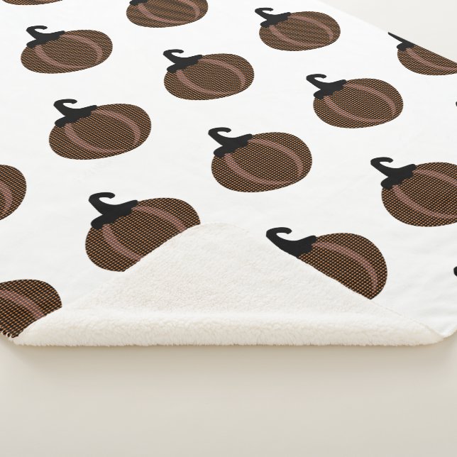 Cobertor Sherpa Halloween Retro Heart Pumpkins (3/4)