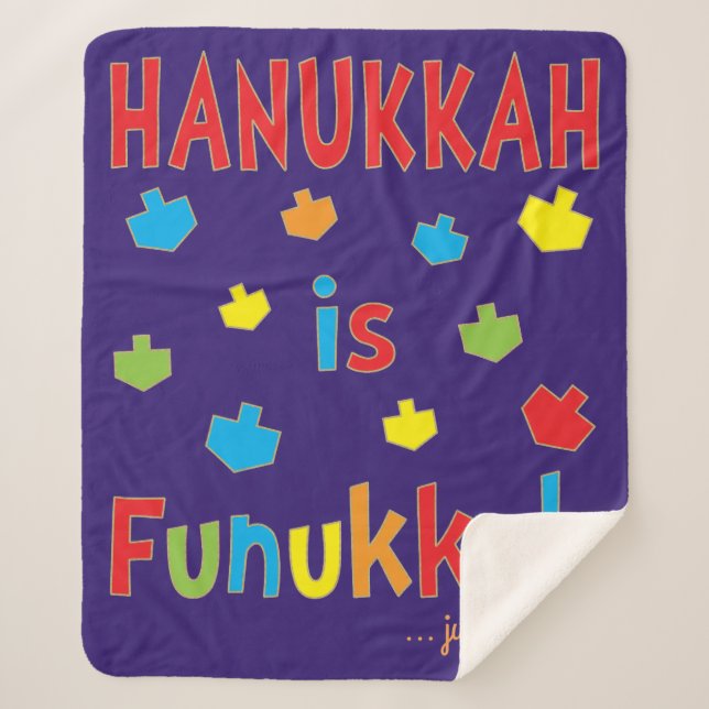 Cobertor Sherpa Hanukkah É Funukkah Sherpa Blanket/Med (Frente)