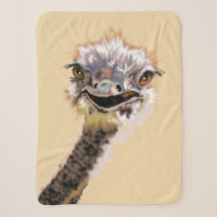 Cobertor Sherpa Happy Ostrich -