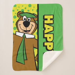 Cobertor Sherpa Happy Yogi Bear