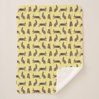 Cobertor Sherpa Hare Frenzy (Amarelo)