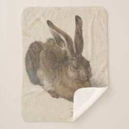 Cobertor Sherpa Hare (por Albrecht Dürer)