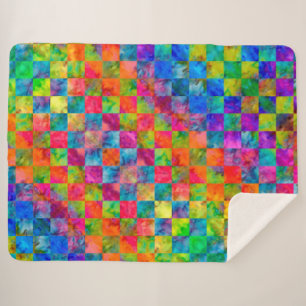 Cobertor Sherpa [Harlequin Tie-Dye] Diamond Fractal Verificado